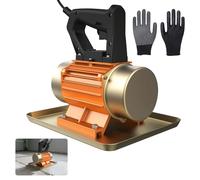 Piastra Vibrante Elettrica 370W, Vibratore Calcestruzzo, Piastra Vibrante Compattatore con Blocco Funzionamento Continuo, Ideale per Riparazione Pavimenti e Livellamento Pendii Garage