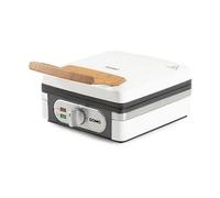 DOMO DO9274W - Piastra per waffle - Macchina per waffle belghe - Rivestimento antiaderente - 1400W - Powder White