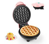 Piastra Waffle Piccola,Mini waffle, macchina per waffle belga, Diametro 10 cm, 220 V, 350 W, Piccola Piastra per Waffle, Classica, Riscaldamento a Doppio Lato