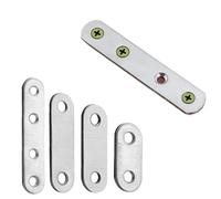 Piastre Angolari Piatte 24 set di staffe angolari diritte con viti in acciaio inox, spessore 2 mm, codice for riparazione mobili mensole(76x16mm)