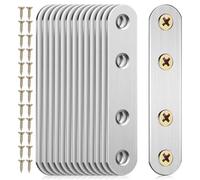 Piastre Angolari Piatte Staffe hardware con codice angolare da 14 pezzi for uso generale, bretelle for rammendo, piastre di fissaggio for diritte in legno, piatte