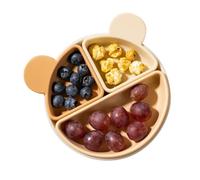 Piastre con , in silicone per uso alimentare, per bambini, multifunzione, con design a scompartimento, base a antiscivolo per un posto sicuro