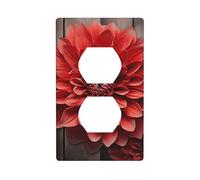 Piastre da parete con dalia rossa fiore copre 1 banda duplex interruttore della luce piastra di copertura piastre elettriche da parete coperture prese decorative coperture per la decorazione domestica