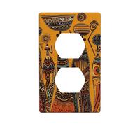 Piastre da parete creative cultura africana copre 1 banda duplex interruttore della luce piastra di copertura piastre da parete elettriche coperture prese decorative coperture per la decorazione