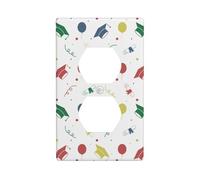 Piastre da parete duplex, coperture decorative per prese elettriche, dimensioni standard 1 banda 11,4 x 7 cm, cappello di laurea piastra di copertura per presa a muro, policarbonato termoplastico
