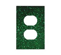 Piastre da parete Duplex Coperture per interruttori della luce a levetta, copertura per interruttore della luce, copertura per interruttore della luce verde con paillettes luccicanti, piastra da