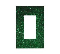 Piastre da parete Duplex Coperture per interruttori della luce a levetta, copertura per interruttore della luce, copertura per interruttore della luce verde con paillettes luccicanti, piastra da