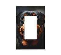 Piastre da parete Duplex Coperture per interruttori della luce a levetta, decorazione per interruttore della luce, copertura per interruttore della luce, stampa artistica con cane Rottweiler, piastra