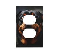 Piastre da parete Duplex Coperture per interruttori della luce a levetta, decorazione per interruttore della luce, copertura per interruttore della luce, stampa artistica con cane Rottweiler, piastra