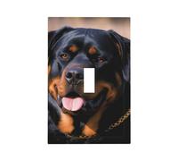 Piastre da parete Duplex Coperture per interruttori della luce a levetta Placche decorative per interruttori della luce Copertura per interruttore della luce Rottweiler Stampa Cane Placca da parete