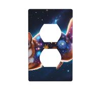 Piastre da parete Duplex copriprese decorative, dimensioni standard, 1 marcia, 11,4 x 7 cm, presa da parete colorata a stella fiume scoiattolo, policarbonato, termoplastica