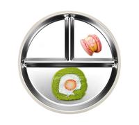 Piastre di aspirazione in acciaio inox, piastre divise in acciaio inox per, piatti in acciaio inox a tre scomparti piatti in acciaio inox, piatti metallici riutilizzabili del serv