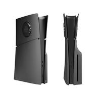 Piastre di copertura con prese d'aria di raffreddamento per PS5 Pro Console Disc Edition, coperture protettive di ricambio, cover rigida in ABS per accessori PS5 Pro (nero)
