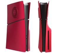 Piastre di copertura della console con prese d'aria di raffreddamento per PS5 Slim,Sostituzione della piastra laterale della console antigraffio per Sony Playstation 5 Slim (Edizione disco rosso)