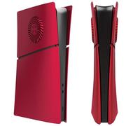 Piastre di copertura della console con prese d'aria di raffreddamento per PS5 Slim,Sostituzione della piastra laterale della console antigraffio per Sony Playstation 5 Slim (Edizione digitale Rosso)