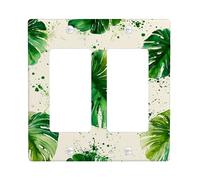 Piastre di copertura per interruttore della luce a forma di foglia tropicale, coperture per uscite, foglie di Monstera per decorazioni domestiche, piastre da parete in materiale termoplastico
