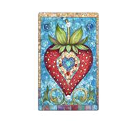 Piastre di copertura per interruttore della luce a mosaico fragola, design con frutta rossa vibrante per decorazione della cucina, piatti da parete in materiale termoplastico, piastra di copertura