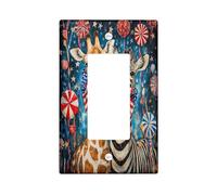 Piastre di copertura per interruttore della luce con animali patriottici, stelle e strisce festive per decorazione festiva, piatti da parete stravaganti, dimensioni standard, bilanciere singolo