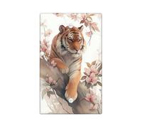 Piastre di copertura per interruttore della luce con fiore di tigre, design floreale color crema per decorazioni domestiche, piastre da parete in materiale termoplastico, piastra di copertura vuota di