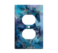 Piastre di copertura per interruttore della luce del cavallo magico/coperture delle uscite, fantasia eterea Aqua per la decorazione domestica, piastre da parete in materiale termoplastico, presa