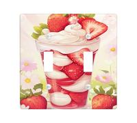 Piastre di copertura per interruttore della luce del dessert alla fragola/coperture di uscita, frutti estivi di pesca per la decorazione domestica, piatti da parete in materiale termoplastico