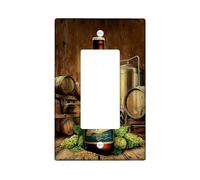 Piastre di copertura per interruttore della luce della birra artigianale, coperture per prese d'aria, luppolo ambrato rustico per bar domestici, piastre da parete in materiale termoplastico