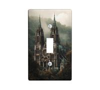 Piastre di copertura per interruttore della luce della cattedrale gotica, foresta autunnale per accenti da parete, piatti decorativi da parete, dimensioni standard singolo Toggle