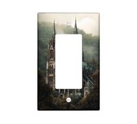 Piastre di copertura per interruttore della luce della cattedrale gotica, foresta autunnale per accenti da parete, piastre decorative da parete, dimensioni standard, bilanciere singolo