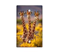 Piastre di copertura per interruttore della luce della giraffa, scena della natura per la decorazione domestica, piatti da parete in plastica, piastra di copertura vuota di dimensioni standard