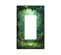 Piastre di copertura per interruttore della luce della giungla verde lussureggiante/coperture di uscita, Accenti da parete ispirati alla natura, Piastre da parete in materiale termoplastico