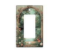 Piastre di copertura per interruttore della luce della scena della natura, paesaggio sereno per la decorazione domestica, piastre da parete termoplastiche, bilanciere singolo di dimensioni standard