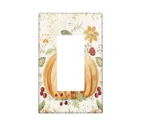 Piastre di copertura per interruttore della luce della zucca del raccolto autunnale, coperture per uscite, verdure autunnali arancioni per decorazioni natalizie, piastre da parete in materiale