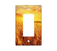 Piastre di copertura per interruttore della luce dell'alba di grano dorato, coperture per uscite, decorazione naturale gialla calda per la casa, piastre da parete in materiale termoplastico
