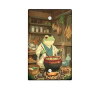 Piastre di copertura per interruttore della luce dello chef anfibio accogliente/coperture delle uscite, decorazione della cucina verde fantasiosa per accenti da parete, piastre da parete in