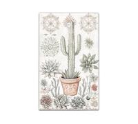 Piastre di copertura per interruttore della luce di cactus succulente, piante verdi morbide del deserto per la decorazione domestica, piastre da parete in materiale termoplastico, piastra di copertura