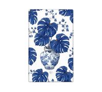 Piastre di copertura per interruttore della luce tropicale, foglie di Monstera blu per decorazione domestica, piastre da parete in materiale termoplastico, piastra di copertura vuota di dimensioni