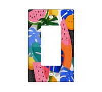 Piastre di copertura per interruttore luce frutta tropicale/coperture di uscita, estate colorata per la decorazione domestica, piastre da parete in materiale termoplastico, dimensioni standard singolo