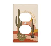 Piastre di copertura per interruttori della luce dell'alba del deserto/coperture delle uscite, toni caldi della terra del paesaggio del deserto per la decorazione domestica, piastre da parete in