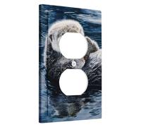 Piastre di copertura per interruttori della luce lontra, accogliente animale marino per decorazione tutto l'anno, piastre da parete in materiale termoplastico, presa singola duplex di dimensioni