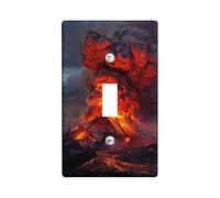 Piastre di copertura per interruttori della luce vulcano/coperture delle uscite, lava rossa ardente per accenti drammatici da parete, piastre da parete in termoplastica, interruttore singolo di