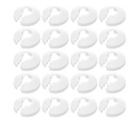 Piastre Di Copertura Per Tubi,20 Pezzi Copertura Collare Tubazioni Diametro 16mm | Collare Scudato - per Toilette Doccia Bagno Casa e Impianti Idraulici Esterni