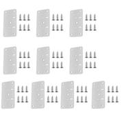 Piastre di fissaggio per la riparazione delle cern 1/4/10 pezzi cerniera piastra porta armadio cerniere fissaggio riparazione pannello ferramenta for mobili(Silver,4pcs)