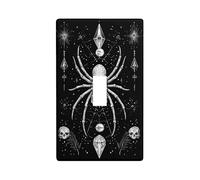 Piastre di protezione per interruttore gotico ragno nero con motivi intricati per decorazione della casa, dimensioni standard, ideale per Halloween e temi spaventosi