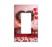 Piastre di protezione per interruttore romantico a forma di cuore, rose rosse per decorazione d'amore, piastre da parete termoplastiche, dimensioni standard