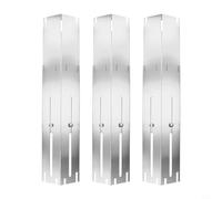 Piastre di protezione termica regolabili in acciaio inox, 3 pezzi per compatibilità con le più diffuse marche di griglie a gas