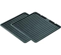 Piastre di ricambio scanalate per barbecue ECG KG 300/1000, colore nero