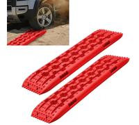 Piastre di sabbia 2 pezzi | accessoris per auto in nylon 10000Kg, piastre di sabbia fuoristrada, ausilio per la trazione sulla neve fuoristrada, piastra di recupero per auto, camion, rosso