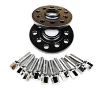 Piastre Di Spessoramento Ruote Compatibile Con Per Golf Per Bora Per Polo Per Jetta Distanziale Ruota Hubcenteric 5x100 5x112 Cb 57.1 2 Pezzi 15/20mm Con 10 Bulloni Con Alette(Black,15mm)