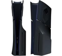 Piastre frontali per PS5 Slim Accessori con prese d'aria di raffreddamento, Joso Custodia di ricambio per PS5 Slim Disc Edition 4 piastre di copertura, antigraffio e antipolvere, piastre in ABS nero