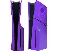 Piastre frontali per PS5 Slim Accessori con prese d'aria di raffreddamento, Joso Custodia di ricambio per PS5 Slim Disc Edition 4 piastre di copertura, antigraffio e antipolvere, piastre in ABS viola